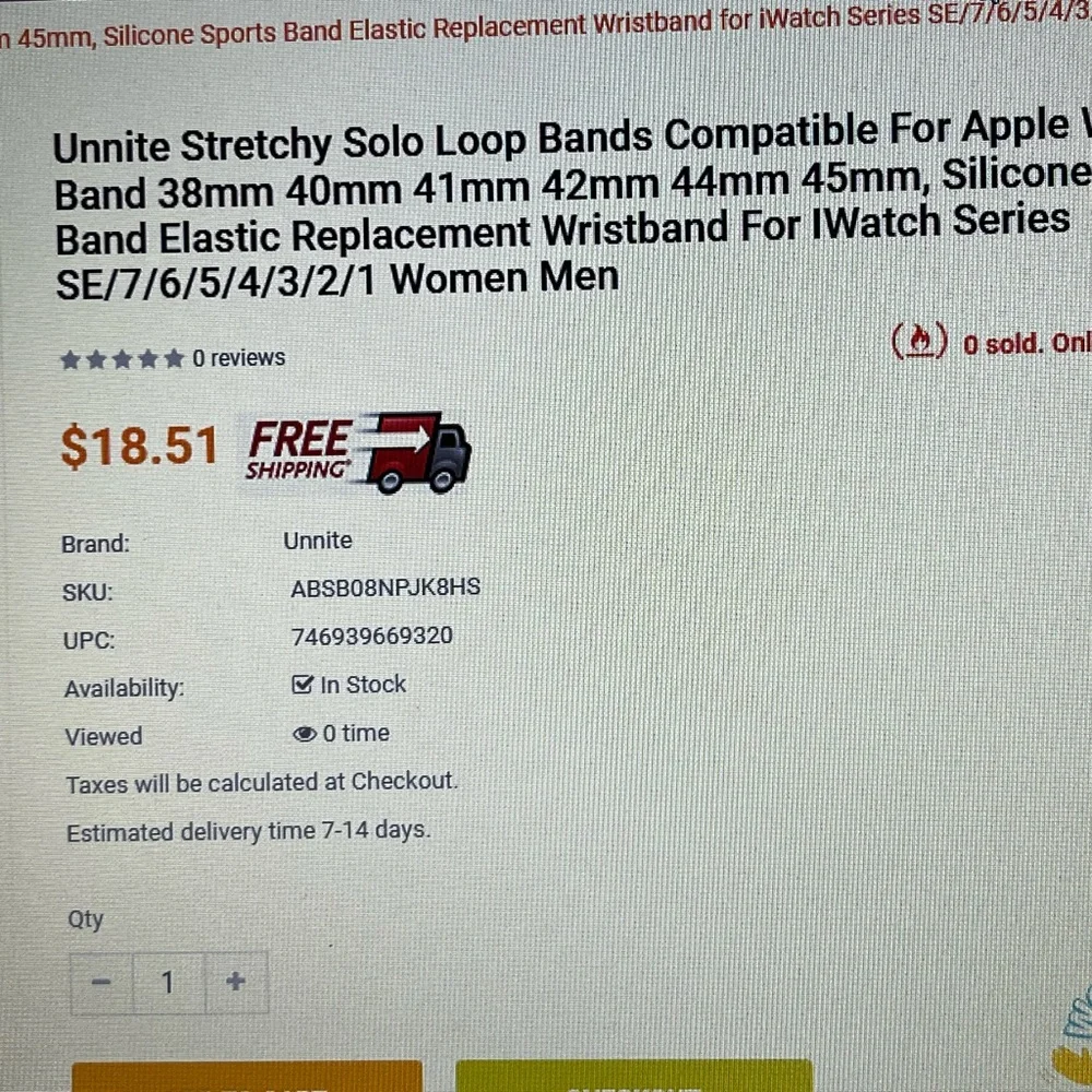 2 sets of 3 silicone smartwatch bands.
